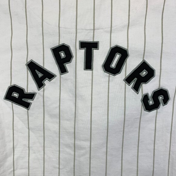 Starter Toronto Raptors Mens Jersey Large White Button Up Baseball Basketball - Picture 2 of 9